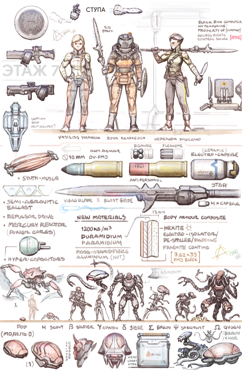 Moontrap fan concept art by Arne